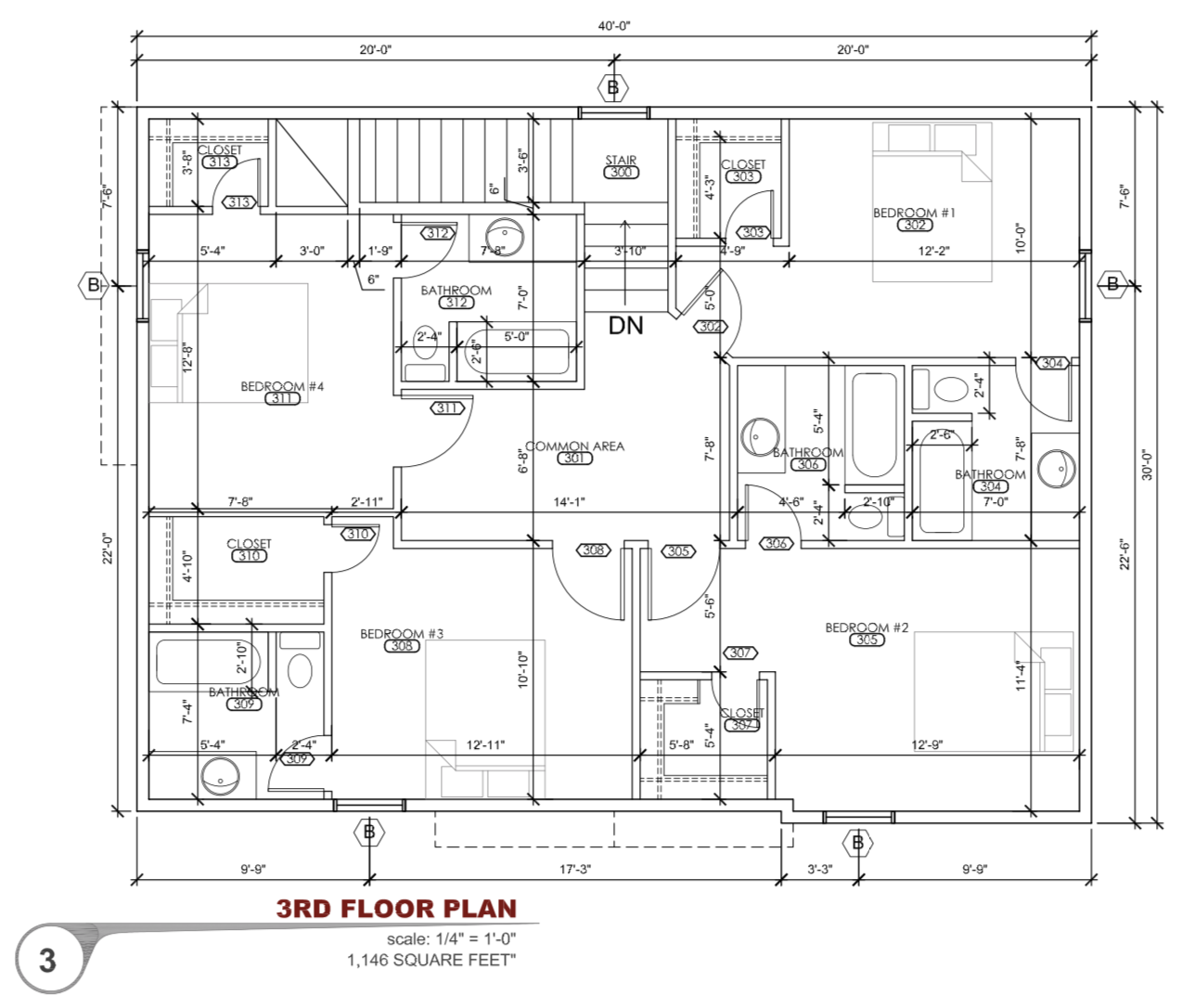 1024 James Avenue third floor